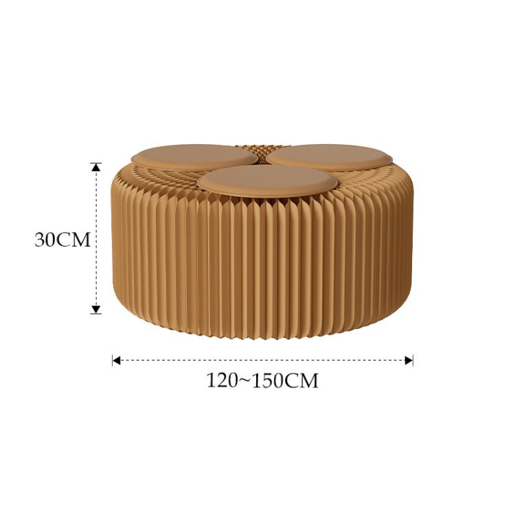 Accordion Expandable Paper Bench Folding Sofa Chair Entryway Stool, Height 30cm 3-Seater Brown, Height 30cm 6-Seater Brown, Height 30cm 9-Seater Brown, Height 44cm 3-Seater Brown, Height 44cm 6-Seater Brown, Height 44cm 9-Seater Brown                  ...