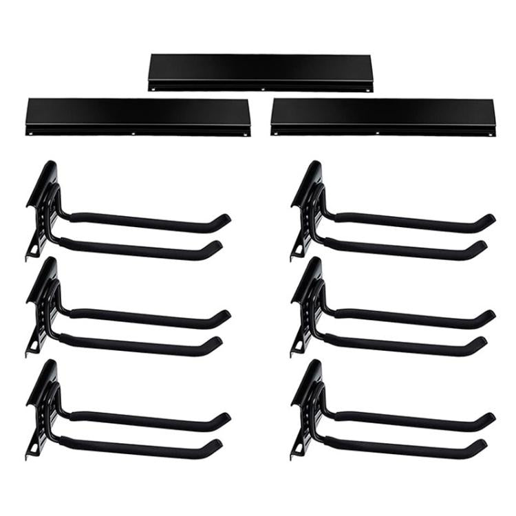 9pcs Wall Mounted Metal Slatwall Hooks Garden Tool Detachable Hanger, Detachable Hanger