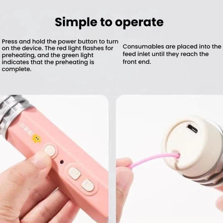 FUNJOY CH415-14 Rechargeable 3D Printing Pen With Indicator Light Kids Low Temperature 3D Stereo Pen, Pink+4 Rolls, Pink+14 Rolls, Blue+4 Rolls, Blue+14 Rolls, Purple+4 Rolls, Purple+14 Rolls