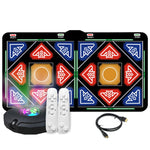 AR Motion-Sensing Dance Mat For TV & PC Wireless Dual-Player Fitness Game Pad With HDMI & 16GB Memory Card, Couple Style, Velvet Style