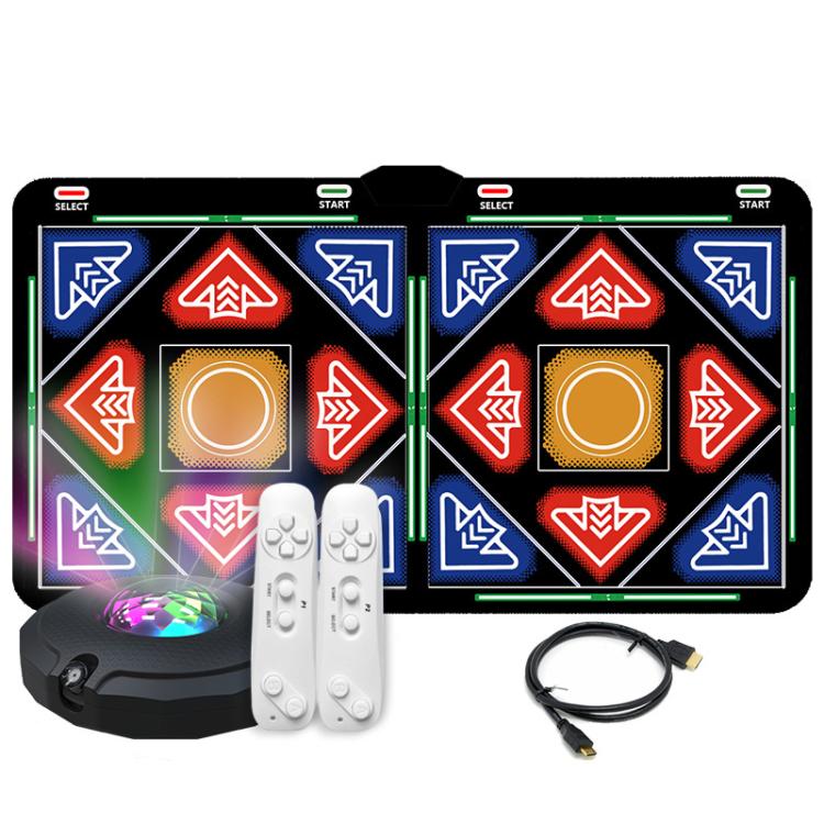 AR Motion-Sensing Dance Mat For TV & PC Wireless Dual-Player Fitness Game Pad With HDMI & 16GB Memory Card, Couple Style, Velvet Style