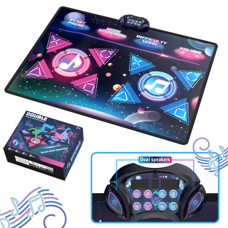 Dancing Challenge Playmat Wireless Dance Mat Dual Player Gaming Pad, 120x95cm