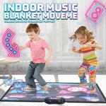 Dancing Challenge Playmat Wireless Dance Mat Dual Player Gaming Pad, 120x95cm