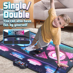 Dancing Challenge Playmat Wireless Dance Mat Dual Player Gaming Pad, 120x95cm