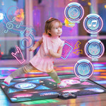 Dancing Challenge Playmat Wireless Dance Mat Dual Player Gaming Pad, 120x95cm