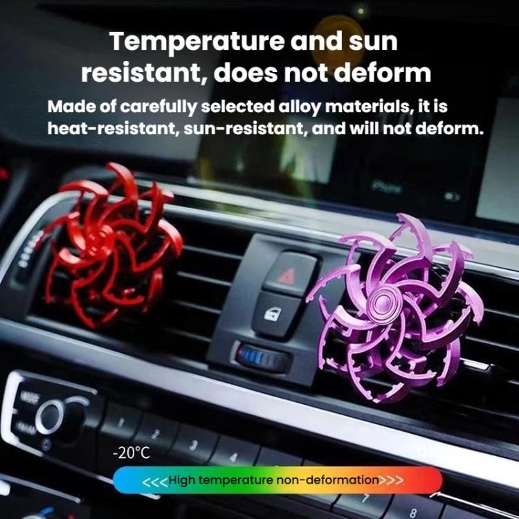 Car Air Vent Ornament With Fragrance Pads Rotating Snowflake Spider Automotive Decoration, Spider Red, Spider Sliver, Spider Blue, Spider Purple, Snowflake Red, Snowflake Sliver, Snowflake Blue, Snowflake Purple