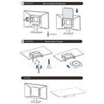 For Mac Mini M1 / M2 Under-Desk Monitor Rear Mounting Bracket, For Mac Mini M1 / M2