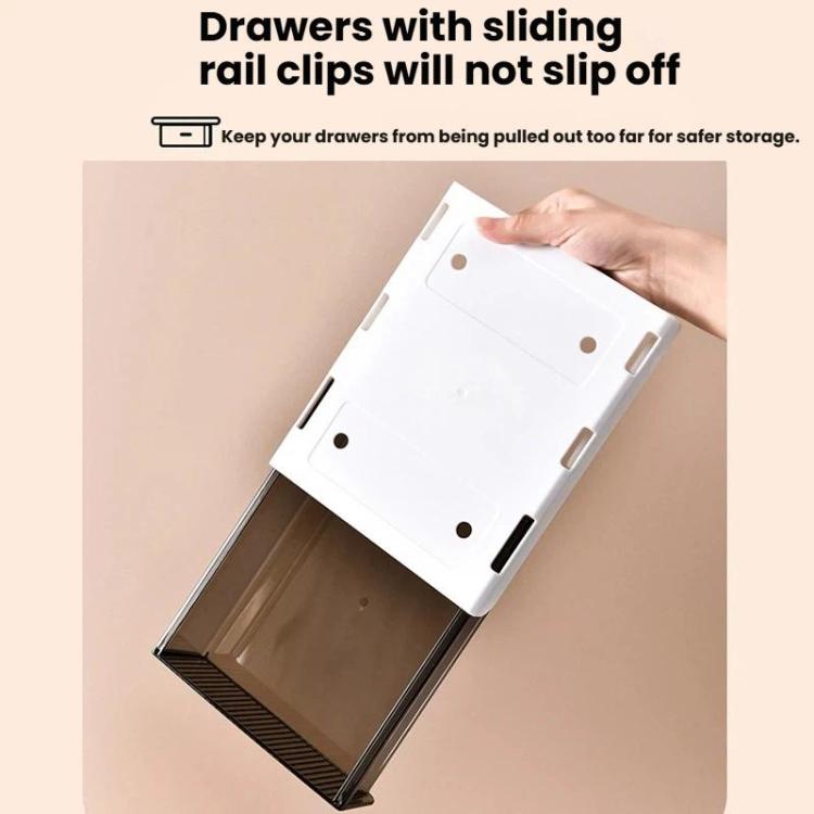 Under Desk Hidden Drawer Organizer Invisible Storage Box for Stationery and Office Supplies, Medium Clear, Medium Clear Black, Large Clear, Large Clear Black, XL Clear