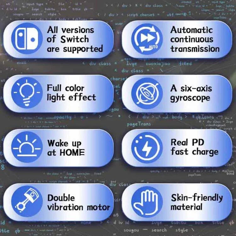 For Nintendo Switch 6-Axis Motion Sensor Controller Direct-Insert Hall Effect Joysticks With RGB Lighting