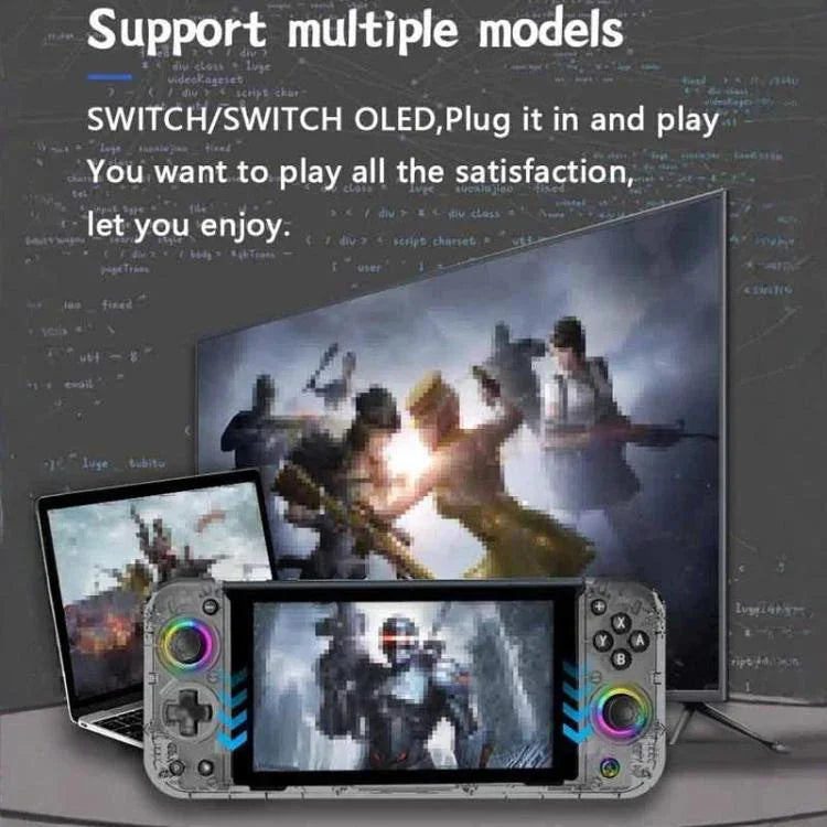 For Nintendo Switch 6-Axis Motion Sensor Controller Direct-Insert Hall Effect Joysticks With RGB Lighting