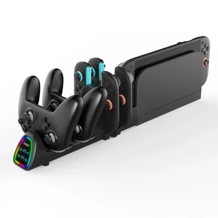 ipega 10-in-1 Charging Dock for Nintendo Switch 2 / Switch Joy-Con & Switch 2 Pro Controllers USB Plug Version, PG-SW2187