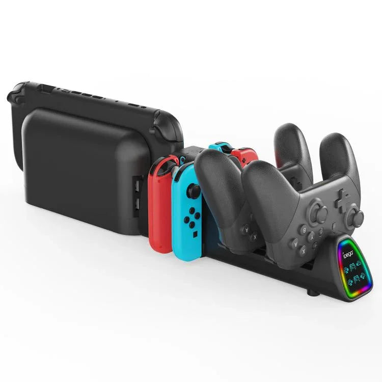 ipega 10-in-1 Charging Dock for Nintendo Switch 2 / Switch Joy-Con & Switch 2 Pro Controllers USB Plug Version, PG-SW2187