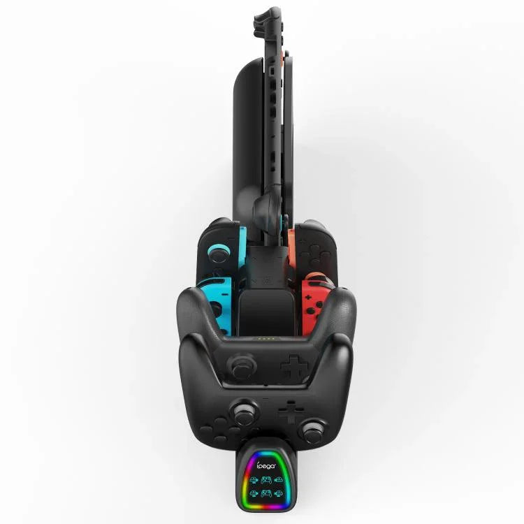 ipega 10-in-1 Charging Dock for Nintendo Switch 2 / Switch Joy-Con & Switch 2 Pro Controllers USB Plug Version, PG-SW2187