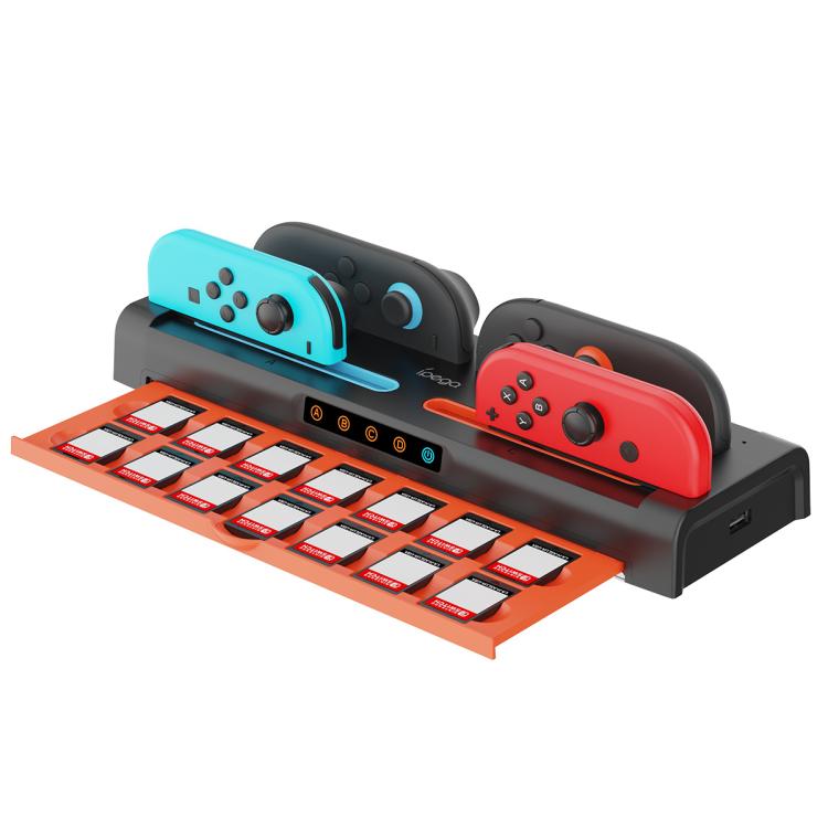 For Nintendo Switch 2 / Switch Joy-Con Ipega Charging Dock Game Card Holder, 8-in-1