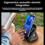 Multifunctional Wireless Sensor Speaker Rotating Phone Holder With RGB Lights