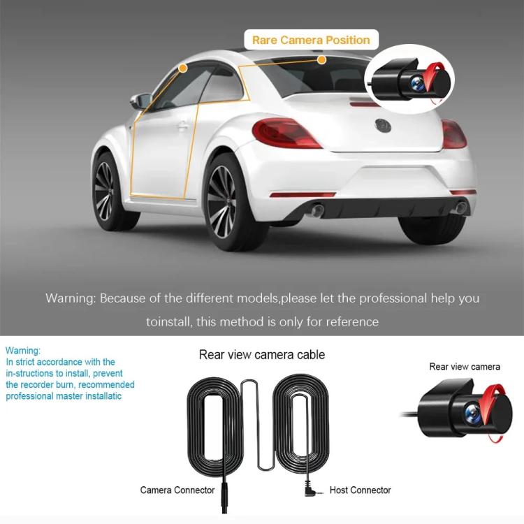 4K Smartphone Connected WiFi High-Definition Dual-Recording Car Dash Cam, Front+Inside, Front+Inside+GPS Track, Front+Rear, Front+Rear+GPS Track