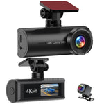 4K Smartphone Connected WiFi High-Definition Dual-Recording Car Dash Cam, Front+Inside, Front+Inside+GPS Track, Front+Rear, Front+Rear+GPS Track