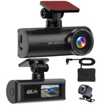 4K Smartphone Connected WiFi High-Definition Dual-Recording Car Dash Cam, Front+Inside, Front+Inside+GPS Track, Front+Rear, Front+Rear+GPS Track