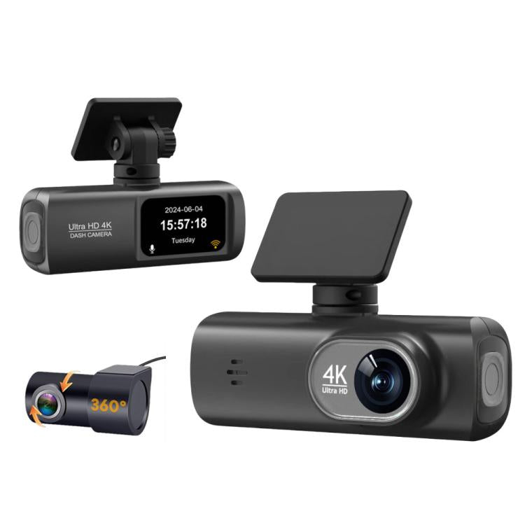 4K Dual Recording WiFi Smartphone Connected Car Dash Cam, Front+Rear, Front+Rear+GPS Track, Front+Inside, Front+Inside+GPS Track