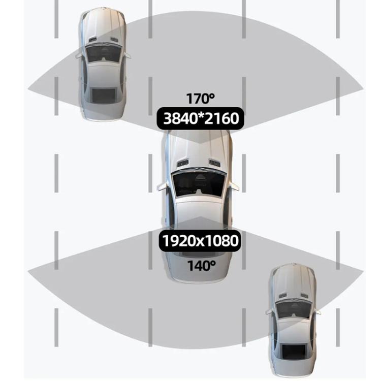 4K Dual Recording WiFi Smartphone Connected Car Dash Cam, Front+Rear, Front+Rear+GPS Track, Front+Inside, Front+Inside+GPS Track