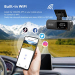 4K Dual Recording WiFi Smartphone Connected Car Dash Cam, Front+Rear, Front+Rear+GPS Track, Front+Inside, Front+Inside+GPS Track