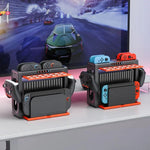 ipega 6-in-1 Multi-Function Charging Dock & Storage Stand for Nintendo Switch 2 / Switch Joy-Con with 14 Game Card Slots & 16-grid Game Case, 6-in-1