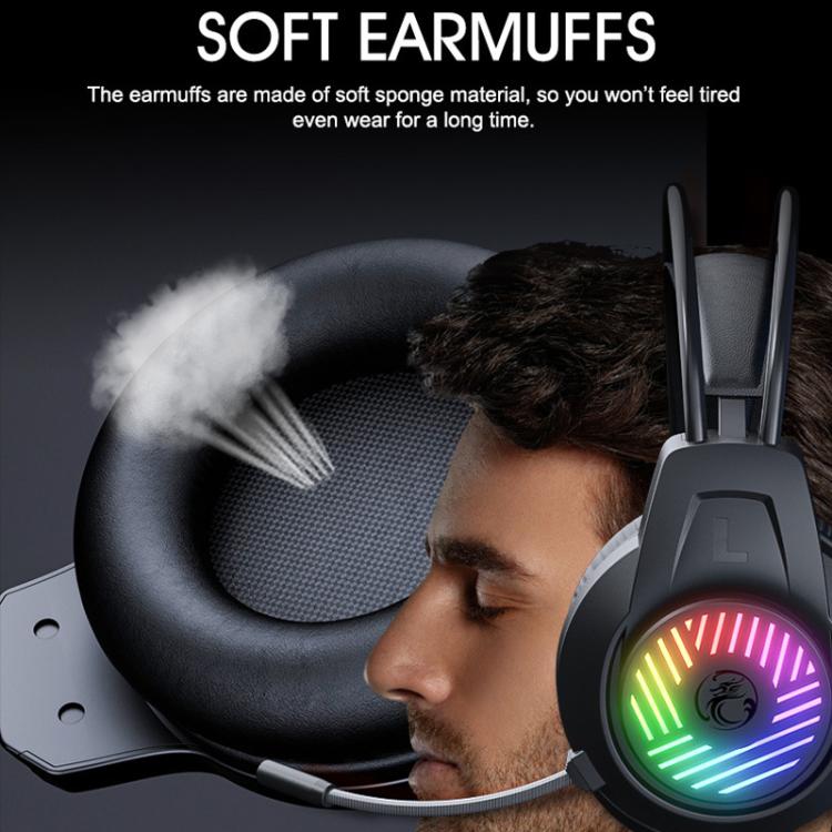 Heavy Bass 3.5 Channel Headset PC Gaming Headset 1.5m Wired Gaming Headphone, iMICE HD-410