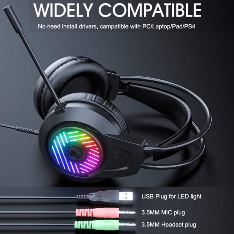 Heavy Bass 3.5 Channel Headset PC Gaming Headset 1.5m Wired Gaming Headphone, iMICE HD-410