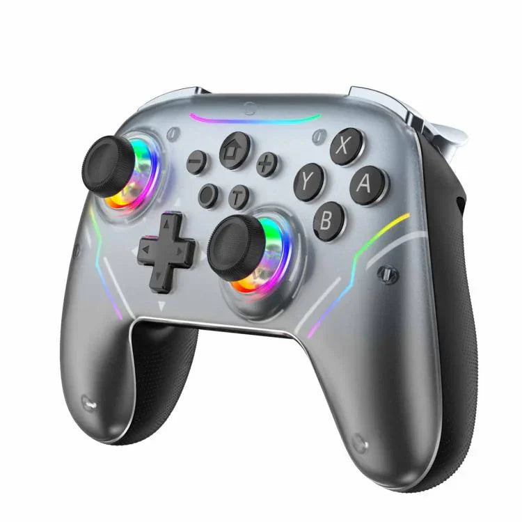 JYS NS2286 RGB Wireless Controller for Switch and PC Hall Sensor Joystick with Linear Triggers, White, Black, With USB Receiver White, With USB Receiver Black