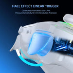 JYS NS2286 RGB Wireless Controller for Switch and PC Hall Sensor Joystick with Linear Triggers, White, Black, With USB Receiver White, With USB Receiver Black