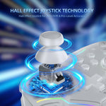 JYS NS2286 RGB Wireless Controller for Switch and PC Hall Sensor Joystick with Linear Triggers, White, Black, With USB Receiver White, With USB Receiver Black