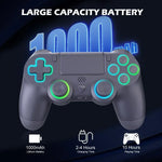 Wireless Bluetooth Controller for PS4/PS4 Pro/PS4 Slim/PS3/PC with Hall Effect Joysticks, RGB Lighting & 3.5mm Headphone Jack, Only Controller, Controller+Charge Dock