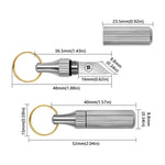 2pcs Capsule Engraving Knife Mini Portable Keychain Brass Small Engraving Knife, Gold+Silver