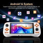K56 Retro Game Console With 5.5-Inch Touchscreen Android 14 OS, ES-DE Frontend For Faster Gameplay, Without Game Card, 6+128G
