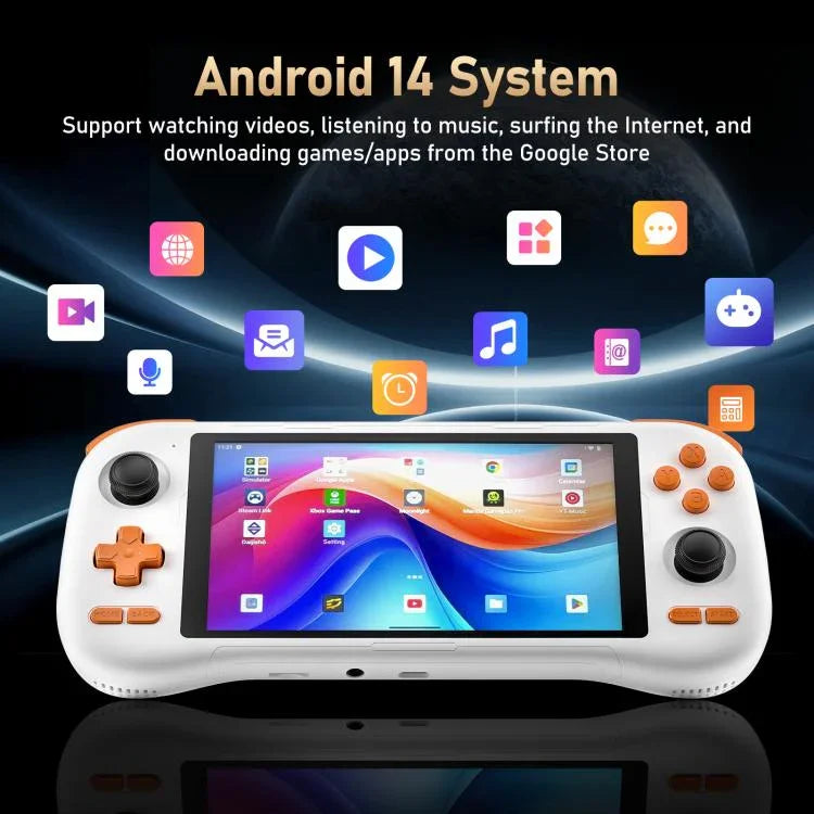 K56 Retro Game Console With 5.5-Inch Touchscreen Android 14 OS, ES-DE Frontend For Faster Gameplay, Without Game Card, 6+128G