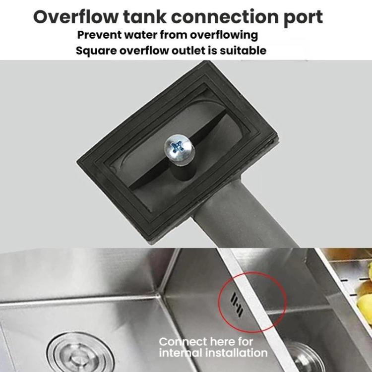 Kitchen Stainless Steel Washbasin Downpipe Fittings Anti-Odor Downpipe Drain Set, Double Slot 0.6m Tailpipe, Double Slot S-bend, Double Slot 1m Tailpipe
