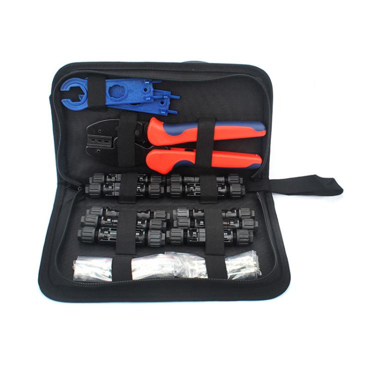 Kit d'outils MC4 PV Pince à sertir, clé, connecteur PV, sac à outils, 24 en 1