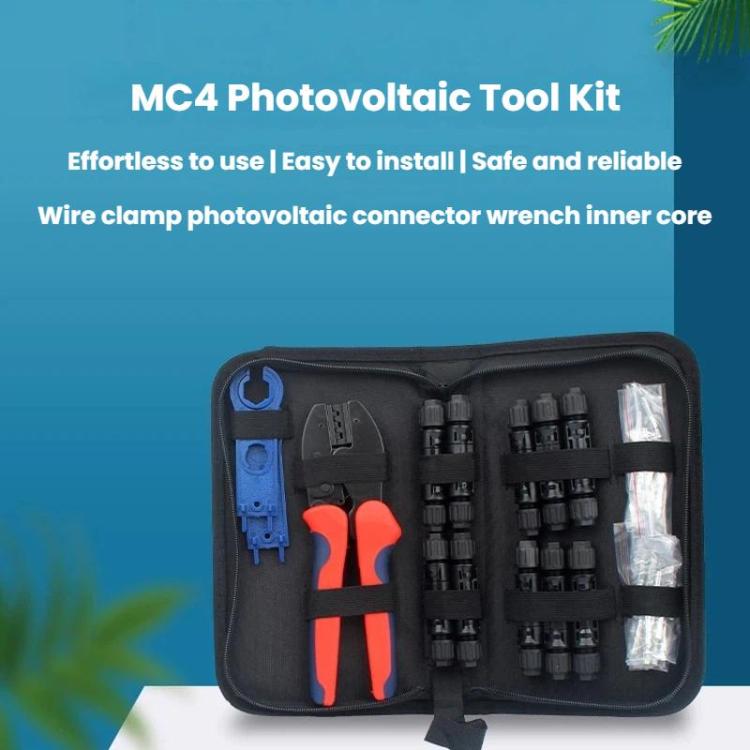 MC4 PV Tool Kit Crimping Pliers, Spanner, PV Connector, Tool Bag, 24 in 1