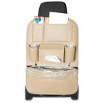 1109 Car Seat Back Leather Storage Organizer Vehicle-Mounted Hanging Trash Bag