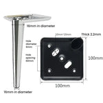 Sofa Nightstand Legs TV Stand Supports Coffee Table Metal Legs, 13cm, 15cm, 17cm