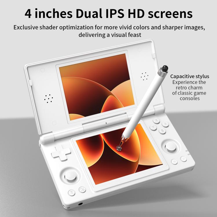 ANBERNIC RG DS Flip Dual-Screen Handheld Game Console 4-Inch IPS Touchscreen AI Gaming Device 3+32G