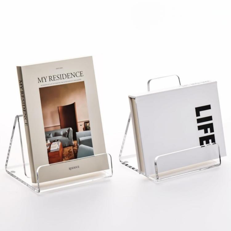Acrylic Book & Brochure Display Stand For Office, Home, Restaurant, Single, Double