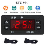 ETC-974 Embedded Digital Temperature Controller With Cooling, Defrost, And Fan Functions, ETC-974 110V, ETC-974 220V