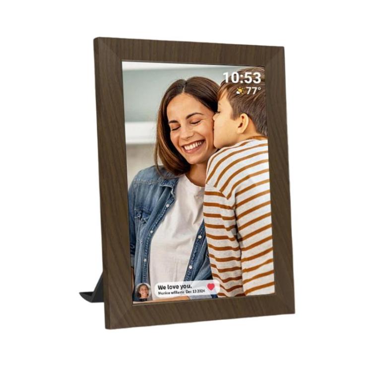 MSR-F1004 Cadre photo intelligent en nuage de 10,1 pouces avec WiFi et rotation automatique, écran tactile IPS HD, prise US, prise EU