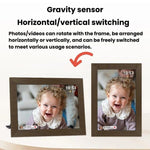 MSR-F1004 Cadre photo intelligent en nuage de 10,1 pouces avec WiFi et rotation automatique, écran tactile IPS HD, prise US, prise EU