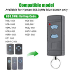 For HORMANN HSE2 / HSE4 868MHZ Copy Garage Door Wireless Remote Control, 2-Button 868MHZ