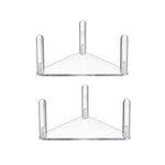 2pcs /Set Easy-Assembly Triangular Acrylic Ball Rack, Transparent 1pc, Transparent 2pcs /Set, Black 1pc, Black 2pcs /Set