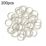 200pcs Handmade Jewelry Jump Rings DIY Accessories, 0.5 x 3mm, 0.5 x 4mm, 0.7 x 5mm, 0.9 x 6mm, 1.0 x 7mm, 1.0 x 8mm, 1.2 x 9mm, 1.2 x 10mm, 1.2 x 12mm