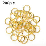 200pcs Handmade Jewelry Jump Rings DIY Accessories, 0.5 x 3mm, 0.5 x 4mm, 0.7 x 5mm, 0.9 x 6mm, 1.0 x 7mm, 1.0 x 8mm, 1.2 x 9mm, 1.2 x 10mm, 1.2 x 12mm