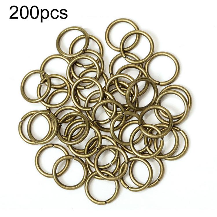 200pcs Handmade Jewelry Jump Rings DIY Accessories, 0.5 x 3mm, 0.5 x 4mm, 0.7 x 5mm, 0.9 x 6mm, 1.0 x 7mm, 1.0 x 8mm, 1.2 x 9mm, 1.2 x 10mm, 1.2 x 12mm